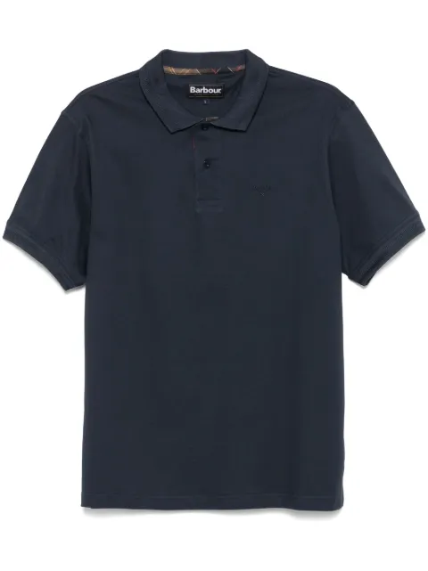 Barbour Tartan Piqué polo shirt Blue MML1464NY91