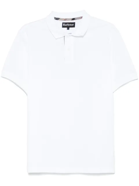 Barbour Tartan Piqué polo shirt White MML1464WH11