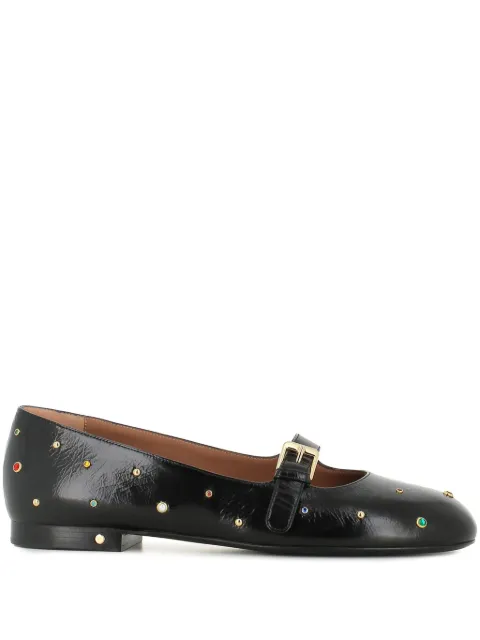 Laurence Dacade Lily ballerina shoes Black LILYVINTCALFESTONES