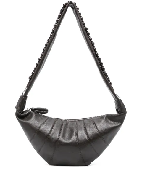LEMAIRE medium Pearls Croissant shoulder bag Brown BG0158LL0131