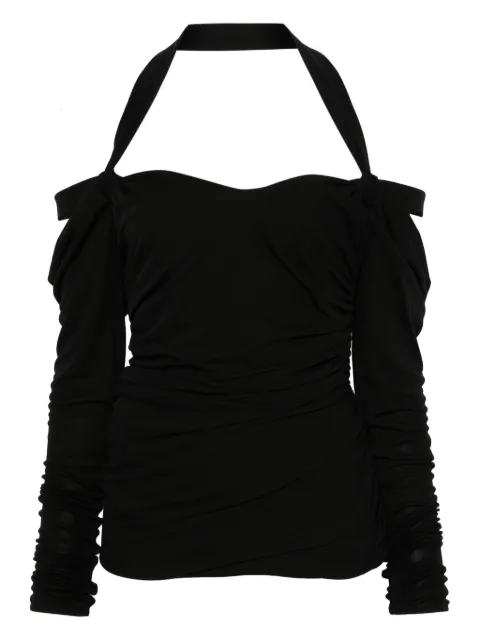The Attico halterneck long-sleeves mini dress Black 251WCI00022VVV105AA