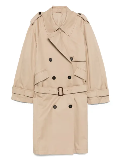 The Attico double-breasted trench coat Neutrals 251WCC00085CCC114AA