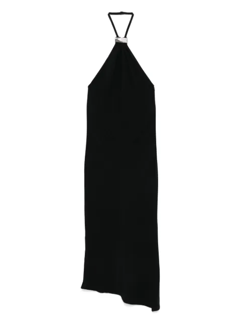 The Attico halterneck low-back midi dress Black 251WCW00247ACC001AA