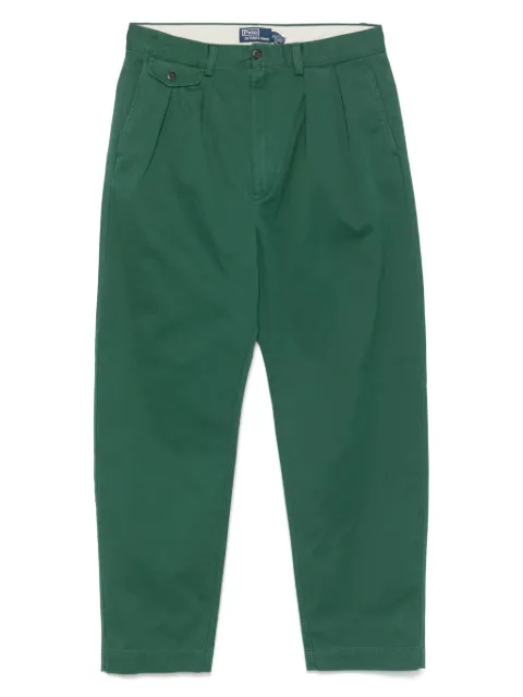 Polo Ralph Lauren logo-patch trousers Green 710850209017