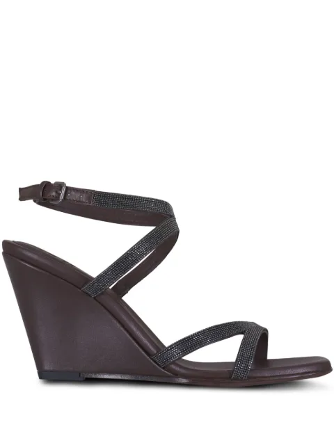 Brunello Cucinelli leather sandals Brown MZSKC2952C8279