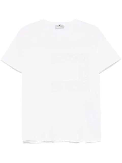 Elisabetta Franchi voile-logo jersey T-shirt White MA03151E2