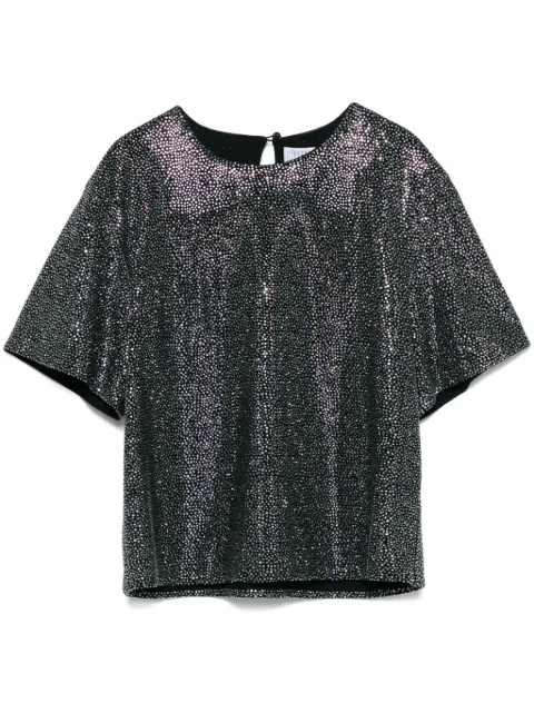 Giuseppe Di Morabito rhinestone-embellished T-shirt Black 04SSTO318FC04428AC