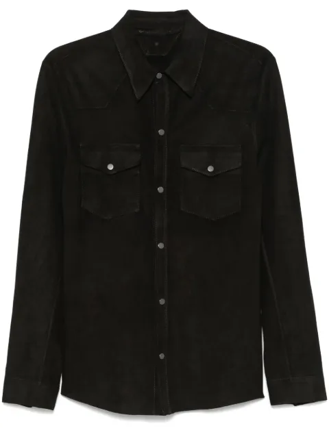 Salvatore Santoro suede shirt jacket Black 48571U