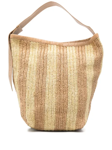 Alysi raffia shoulder bag Neutrals 305642P5112