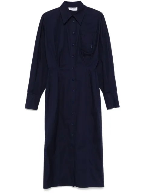 The Attico pleat-detail midi dress Blue 250WCW00187CCE001AA