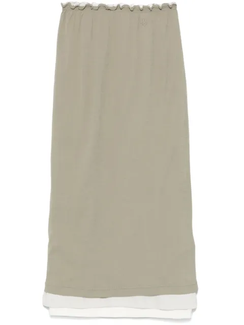Jil Sander + cotton midi skirt White J40FV0105JTN356