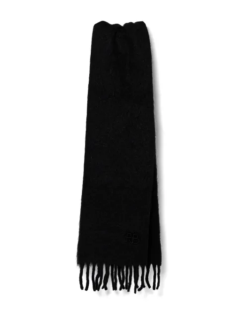 Ruslan Baginskiy logo-embroidered scarf Black SKR033WNAMBHRWRB