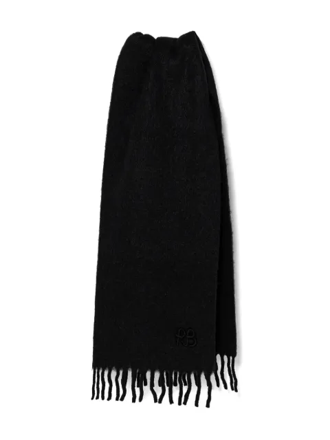 Ruslan Baginskiy logo-embroidered scarf Black SKR033WNAMBHRWRBMX