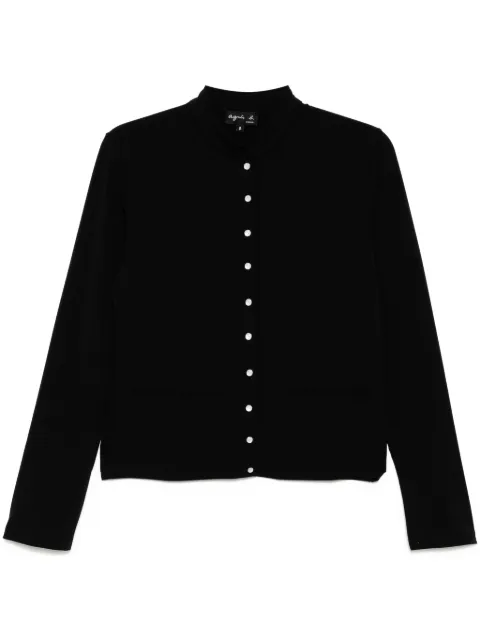 agnès b. press-stud fastening jacket Black G938JX74