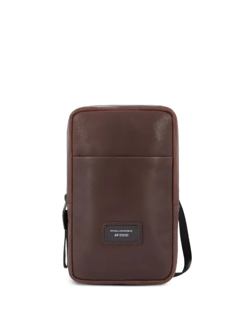 PIQUADRO logo-plaque leather shoulder bag Brown AC5636APRTM