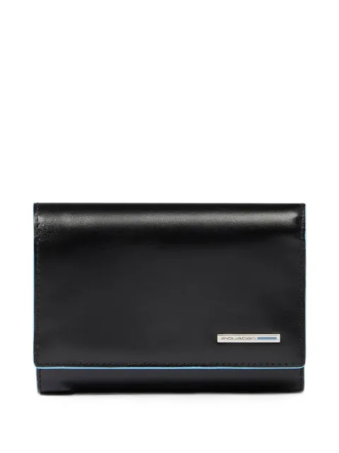 PIQUADRO logo-plaque leather wallet Black PD6471B2R