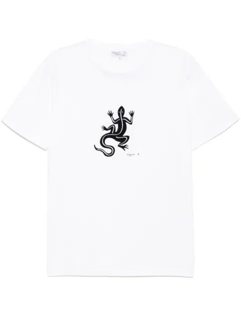 agnès b. lizard-print T-shirt White EA65SF64