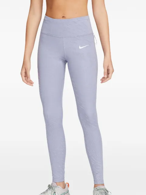 Nike reflective-print "Indigo Haze/Cave Purple" running leggings Purple DD6803