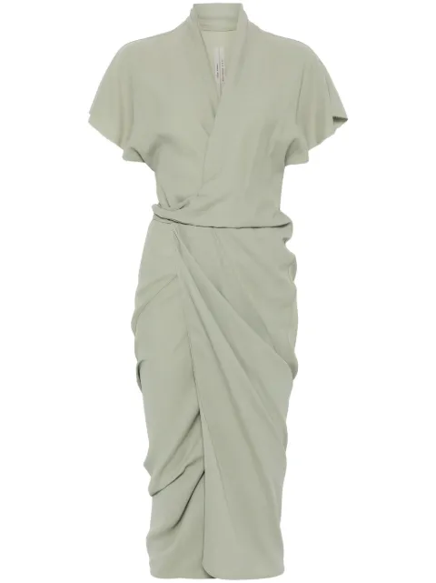 Rick Owens wrap maxi dress Green RP01E7542Y