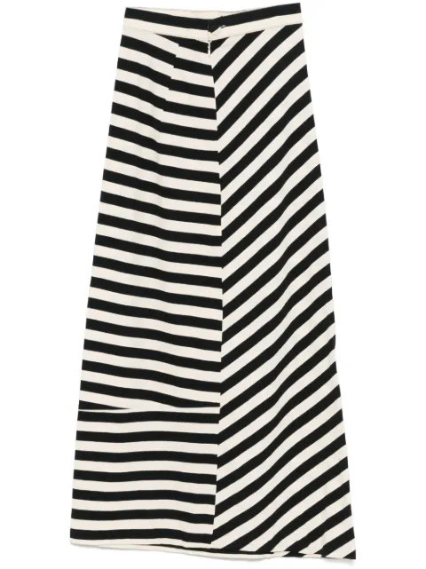 Yohji Yamamoto striped maxi skirt Neutrals FQT24066