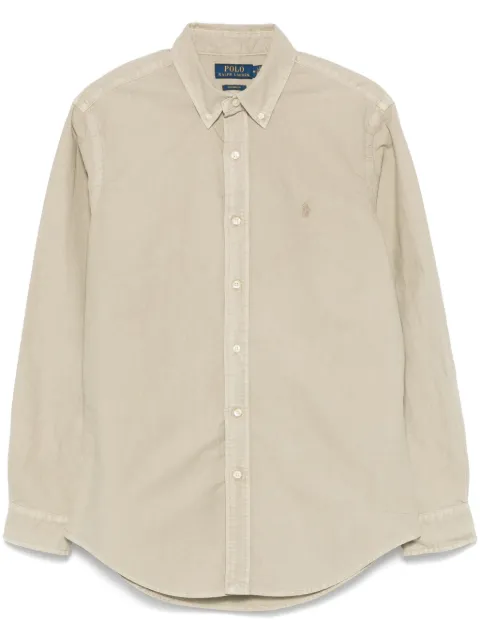 Polo Ralph Lauren embroidered-logo shirt Neutrals 710968913001