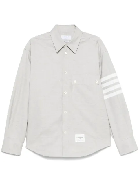 Thom Browne 4-Bar flannel shirt Grey MWL420AF0325