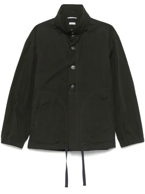 Thom Browne waxed hooded jacket Green MJO240CF0923