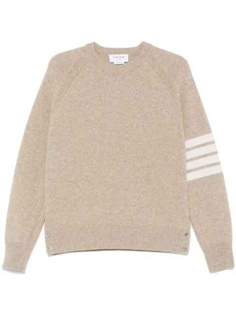 Thom Browne 4-Bar shetland wool sweater Brown MKA569AY1026