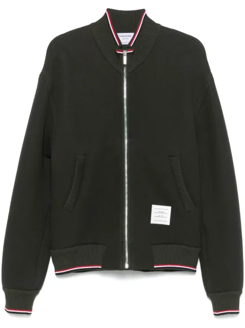 Thom Browne Loopback Oversized RWB-stripe jacket Green MJT545AJ0233