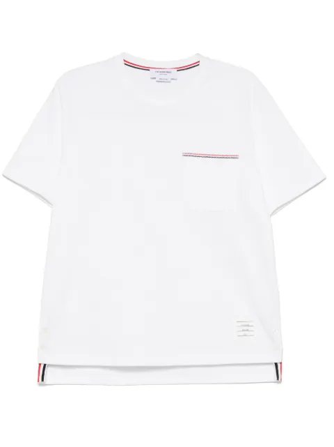Thom Browne RWB-stripe jersey T-shirt White MJS295EJ0235