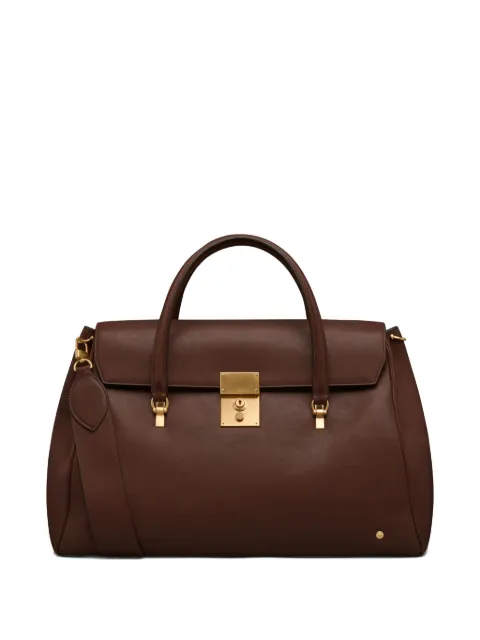 Thom Browne Bolton weekender bag in soft calf leather holdall Brown MAG473AL0117
