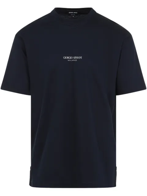 Giorgio Armani cotton T-shirt Blue GM001085TE10629