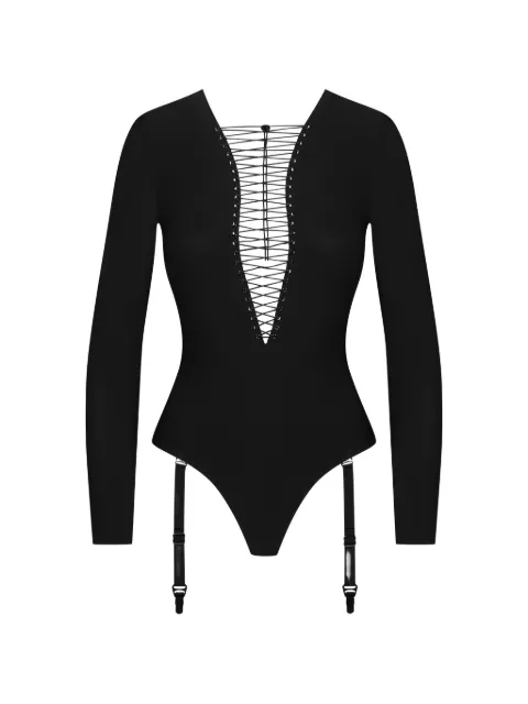 Maison Close Nuit Infinie thong bodysuit Black 563226