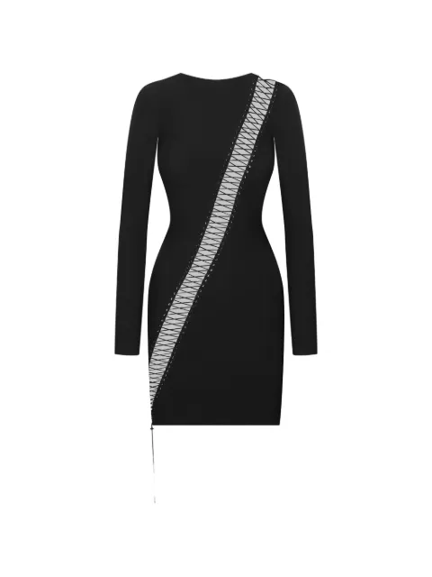 Maison Close Nuit Fauve long-sleeve mini dress Black 563256
