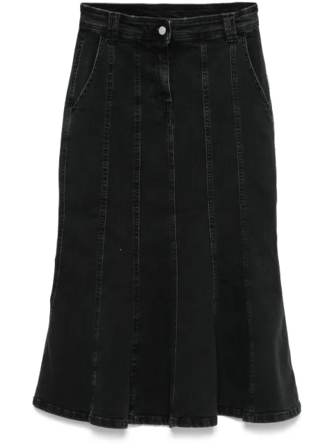 TWINSET pleated denim skirt Black 251AP2371