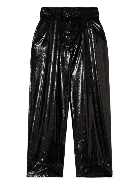 Stella McCartney high-shine trousers Black 6402593FU362