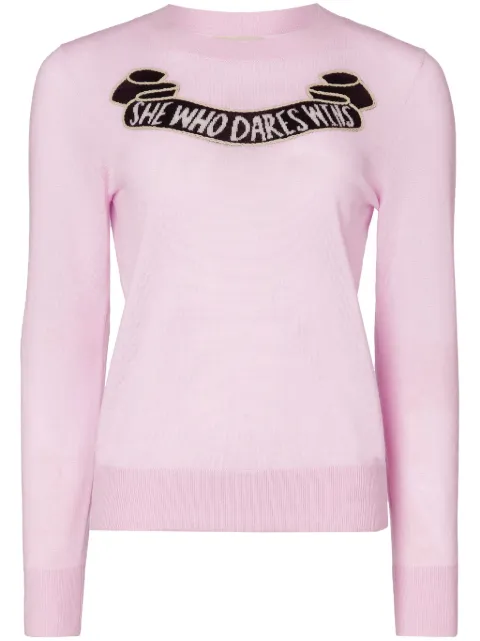 Temperley London She Who Dares Win jumper Pink 25SSSGK54823