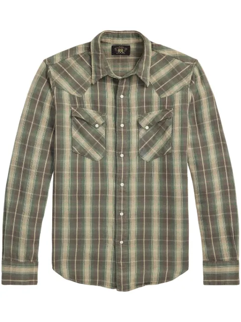 Ralph Lauren RRL plaid-check cotton shirt Green 782959621
