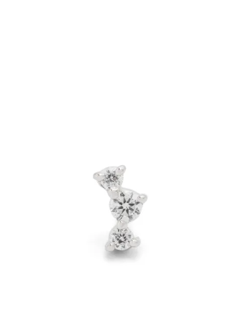 Maria Black 14K white gold Fuzzy Flare diamond single earring Silver SB1109W