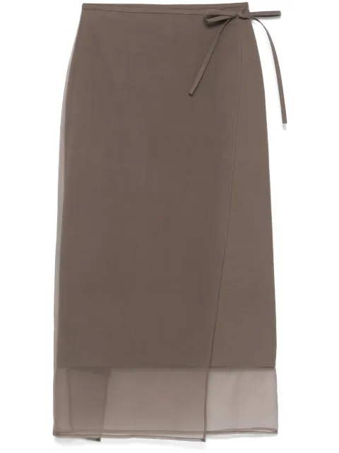 Brunello Cucinelli wrap midi skirt Brown ML140G3826C8705