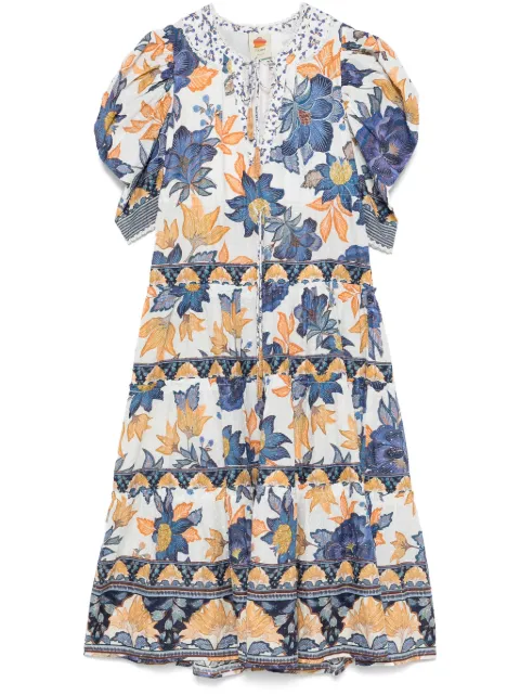 FARM Rio Summer Flowers-print maxi dress White 332238