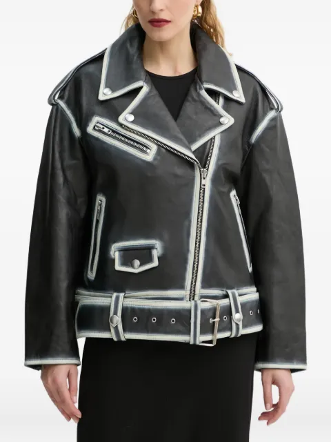 STAND STUDIO Irene belted jacket Black 622727030