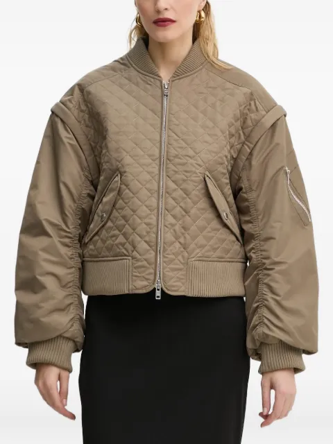 STAND STUDIO quilted bomber jacket Brown 663778669