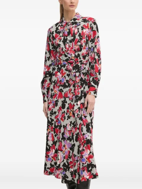 DVF Diane von Furstenberg floral-print belted midi dress Black DVFDW4S015