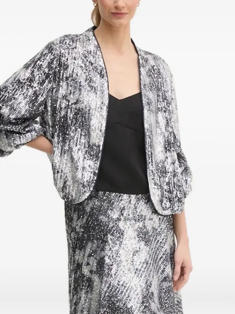 DVF Diane von Furstenberg sequin-embellished jacket Silver DVFJS4S003