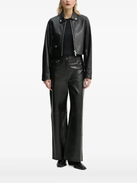 STAND STUDIO zip-fastening popper-detail jacket Black 663847750