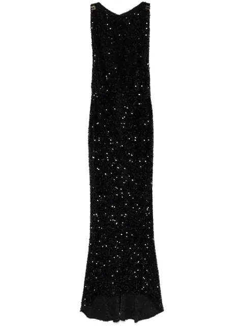 Elisabetta Franchi sequinned maxi dress Black ABR5252E2