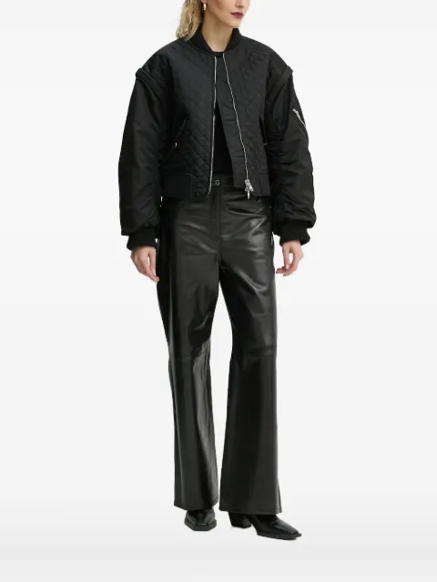 STAND STUDIO diamond-quilted bomber jacket Black 663778669