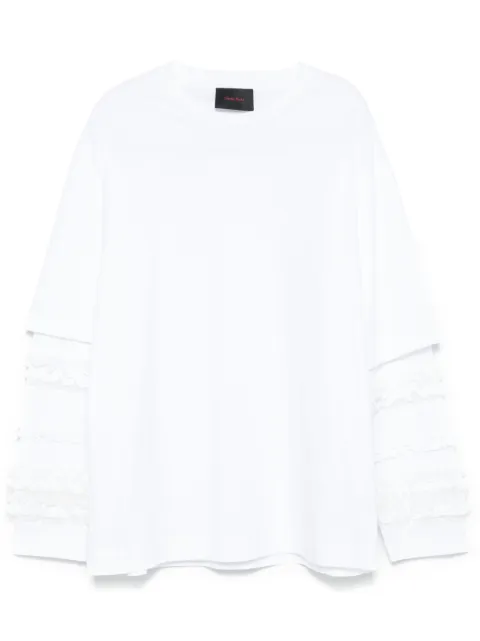 Simone Rocha ruffled long -sleeve T-shirt White 53260553WHITE