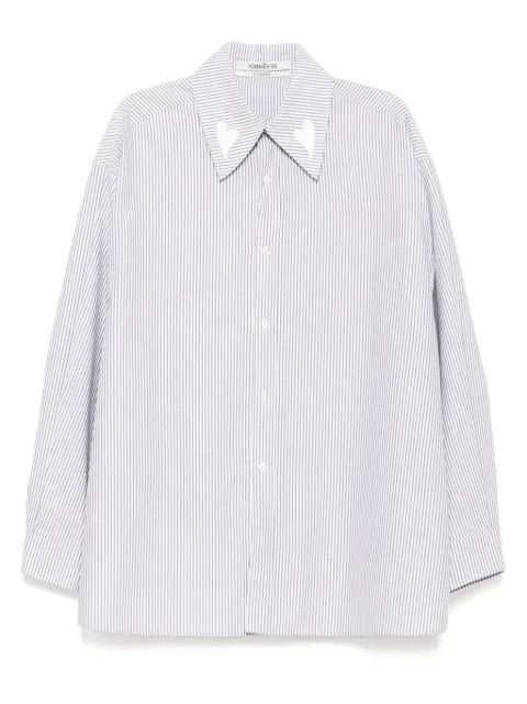 Kimhekim heart patched balloon shirt Black PS25SH062